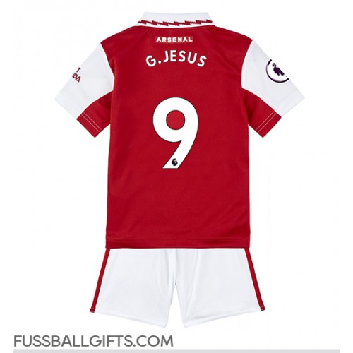 Arsenal Gabriel Jesus #9 Fußballbekleidung Heimtrikot Kinder 2022-23 Kurzarm (+ kurze hosen)